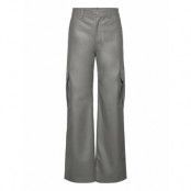 Stevie, 1935 Recycled Faux Leather Designers Trousers Leather Leggings-Byxor Grey STINE GOYA