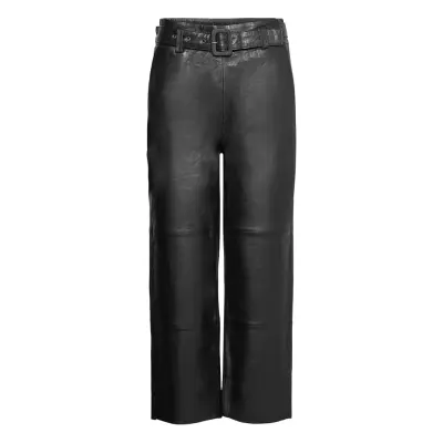 Storiagz Culotte Bottoms Trousers Leather Leggings-Byxor Black Gestuz