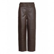 Storiagz Hw Culotte Trousers Leather Leggings/Byxor Brun Gestuz