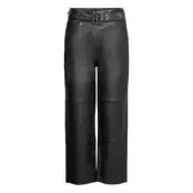 Storiagz Culotte Bottoms Trousers Leather Leggings-Byxor Svart Gestuz