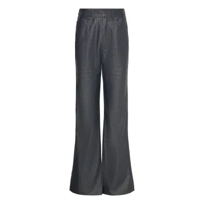 ROTATE Birger Christensen Straight Braided Pants Svart