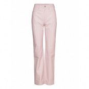 Straight Leather Pants Designers Trousers Leather Leggings-Byxor Pink REMAIN Birger Christensen