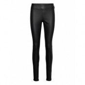 Stretch Leather Legging Bottoms Trousers Leather Leggings-Byxor Svart Calvin Klein