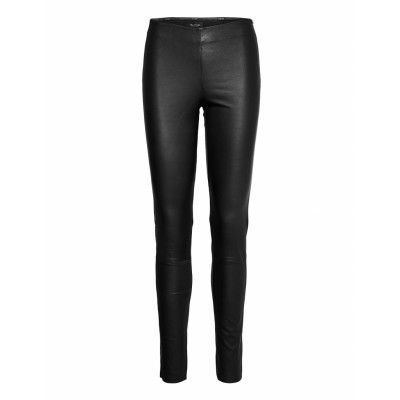 Stretch Leather - Shamar Leather Leggings/Byxor Svart SAND