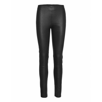 Stretch Leather - Shamar Leather Leggings/Byxor Svart SAND