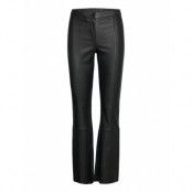 Stretch Leather - Tennie Leather Leggings/Byxor Svart SAND