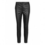 Stretch Pant 7/8 Length Trousers Leather Leggings/Byxor Svart DEPECHE