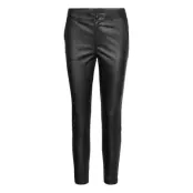 Stretch Pant 7/8 Length Trousers Leather Leggings/Byxor Svart DEPECHE