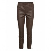 Stretch Pant 7/8 Length Trousers Leather Leggings/Byxor Beige DEPECHE