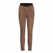 Stretch Suede Leggings Leggings Brun Stella Nova