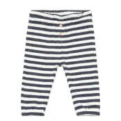 Striped Trousers Bottoms Leggings Navy Mango