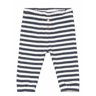 Striped Trousers Bottoms Leggings Navy Mango
