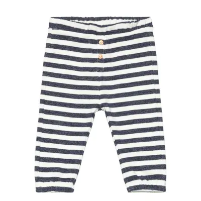 Striped Trousers Bottoms Leggings Navy Mango