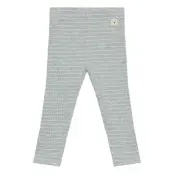 Mango Stripped Cotton Leggings Blå