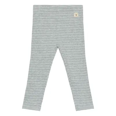 Mango Stripped Cotton Leggings Blå