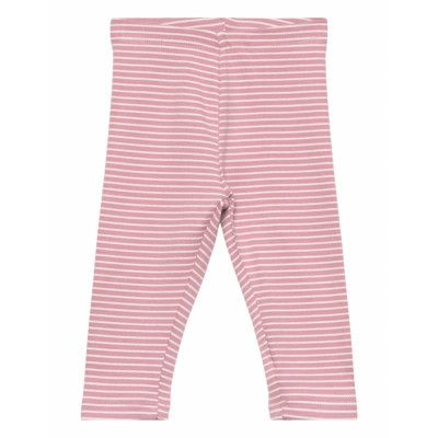 Stripped Cotton Leggings Bottoms Leggings Pink Mango