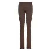 STRONGER Seamless Contour Ribbed Bootcut Leggings - Brown - L