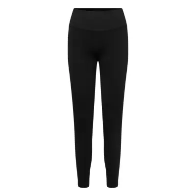 STRONGER Seamless Contour Ribbed Leggings - Black - XL