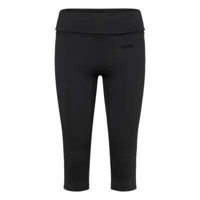 STRONGER Soft Fold Over Capri Leggings - Black - M