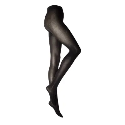 Superfine Cotton Rib Tights Lingerie Pantyhose & Leggings Svart Wolford