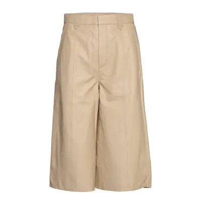 Surigz Shorts Ms20 Leather Leggings/Byxor Beige Gestuz