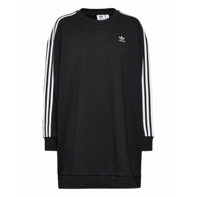 Adicolor Classics Long Sleeve Sweatshirt Dress Kort Klänning Svart Adidas Originals