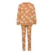 Sweater Leggings Set Flower 2-piece Sets Brun Lindex
