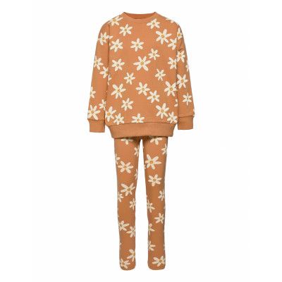 Sweater Leggings Set Flower 2-piece Sets Brun Lindex