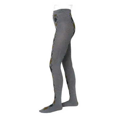 Swedish Stockings Kristina Argyle Organic Cotton Tights Grå