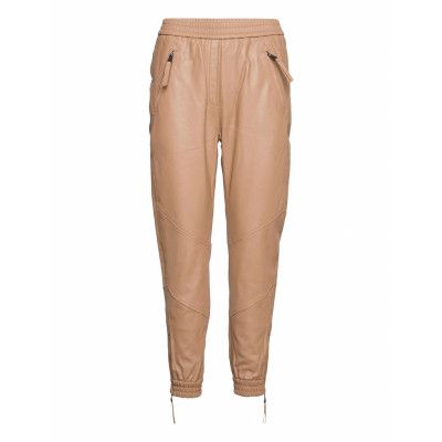 Talca Leather Leggings/Byxor Creme Munthe