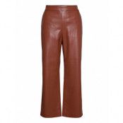 Taomie Trousers Leather Leggings/Byxor Brun BOSS