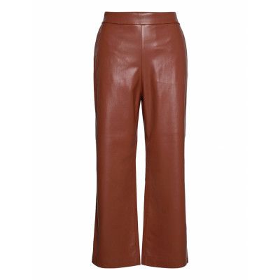 Taomie Trousers Leather Leggings/Byxor Brun BOSS