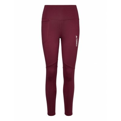 Adidas Terrex Terrex Multi Brushed Leggings Burgundy