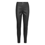 Tessapw Stretch Pa Bottoms Trousers Leather Leggings-Byxor Svart Part Two