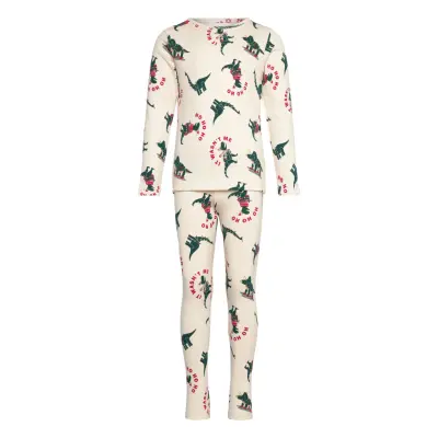 The New Tnholiday Rib Night Set - Cream - 122/128