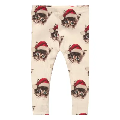 The New Tnsbholiday Rib Leggings Kräm