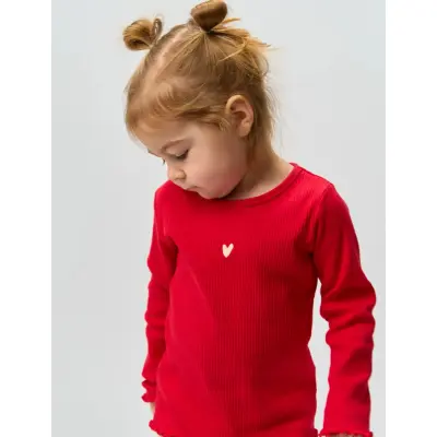 The New Tnstrianna L_S Rib Tee - Red - 104