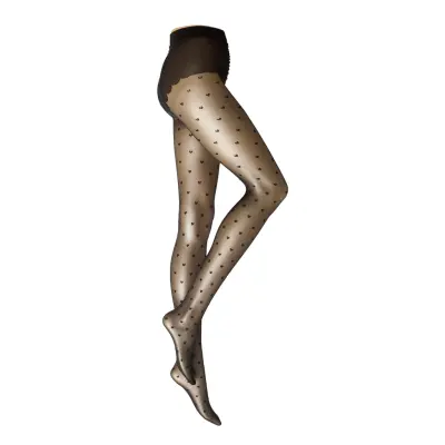 Ti 15den Valentine Hearts Lingerie Pantyhose & Leggings Svart Hunkemöller