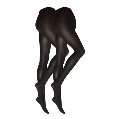 Lindex Tights 40 Den 2 Pack Mom Recyc Svart