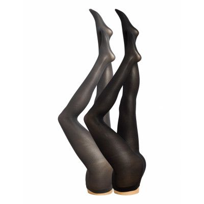 Tights 40Den 2 Pack 2Colour Lingerie Pantyhose & Leggings Grå Lindex