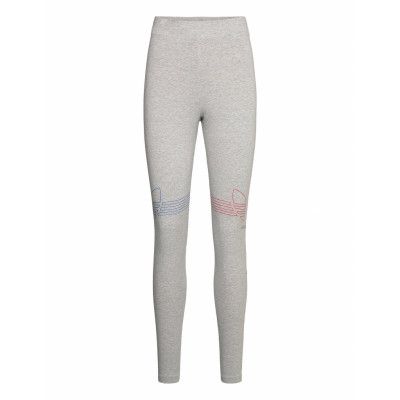 Adicolor Tricolor Tights W Leggings Grå Adidas Originals