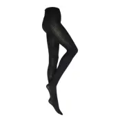 Tights Wool Wide Rib *Villkorat Erbjudande Lingerie Pantyhose & Leggings Svart Lindex