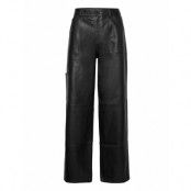 Tjw Daisy Lr Baggy Pleather Pant Bottoms Trousers Leather Leggings-Byxor Black Tommy Jeans