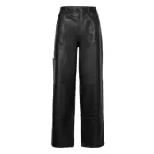 Tjw Daisy Lr Baggy Pleather Pant Bottoms Trousers Leather Leggings-Byxor Svart Tommy Jeans