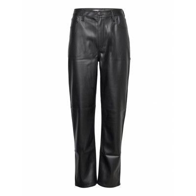 Tjw Julie Pleather Pant Bottoms Trousers Leather Leggings-Byxor Svart Tommy Jeans