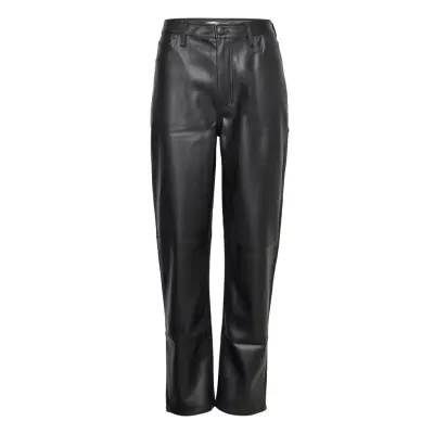 Tjw Julie Pleather Pant Bottoms Trousers Leather Leggings-Byxor Svart Tommy Jeans