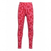 Tommy Aop Legging Bottoms Leggings Pink Tommy Hilfiger