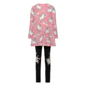 Top Long Leggings Set Sets Sets With Long-sleeved T-shirt Multi/mönstrad Lindex