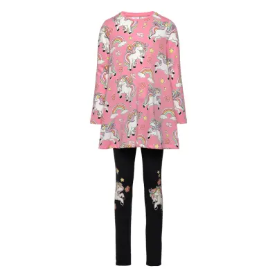 Top Long Leggings Set Sets Sets With Long-sleeved T-shirt Multi/mönstrad Lindex