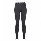 Train Branded Elastic Legging Sport Running-training Tights Svart Superdry Sport